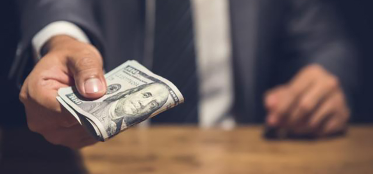 Person Handing Money Back