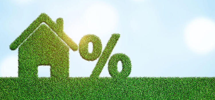 Picture of a Home with a Percentage Sign Next to It